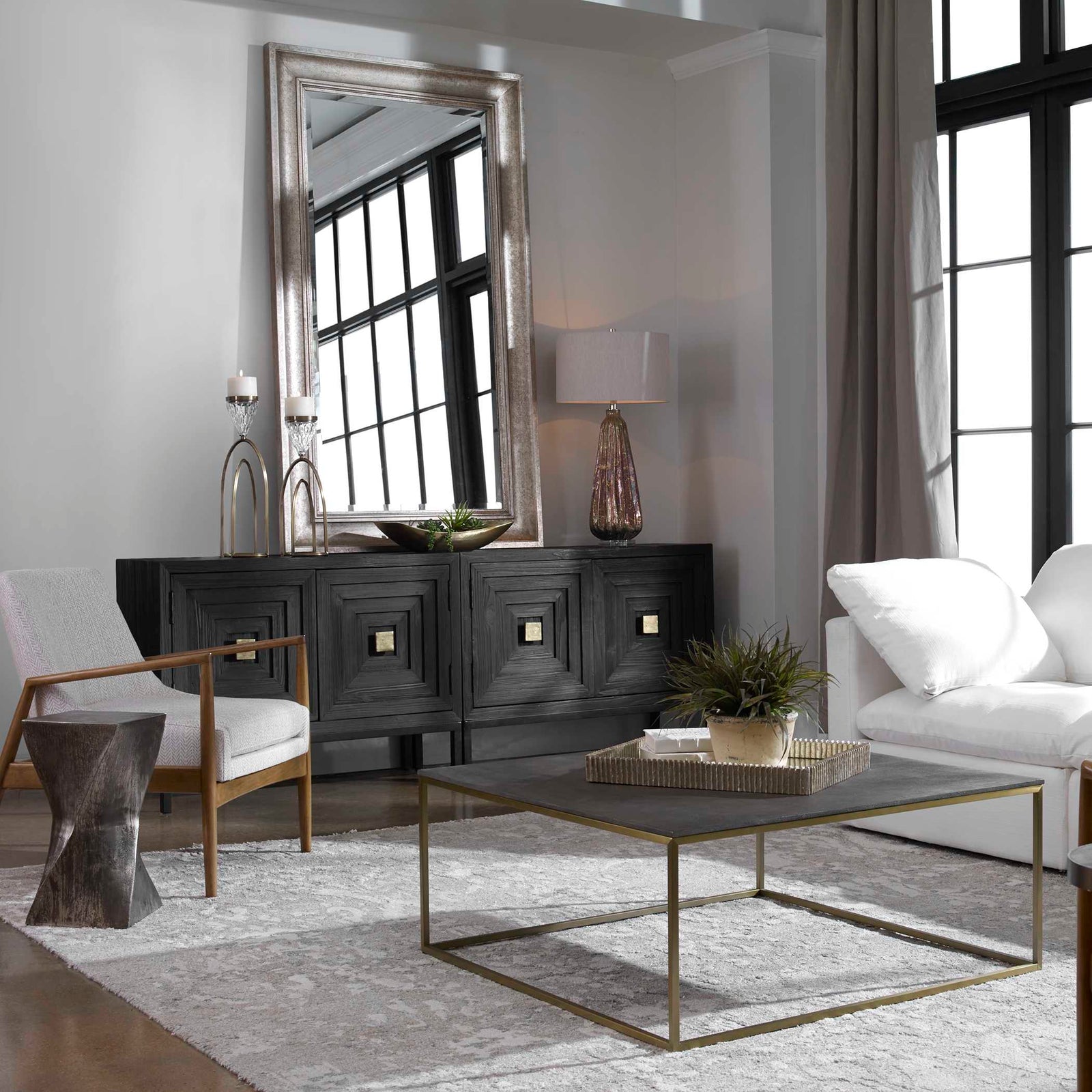 American Home Furniture Uttermost Trebon Modern Coffee Table