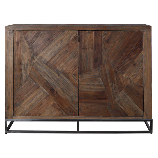 American Home Furniture Uttermost Evros Reclaimed Wood 2 Door Cabinet