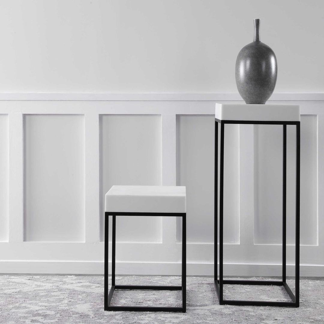 American Home Furniture Uttermost Gambia Marble Plant Stand