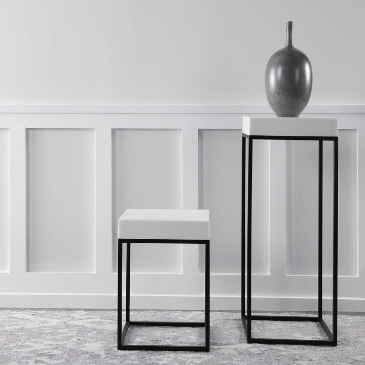 American Home Furniture Uttermost Gambia Marble Plant Stand