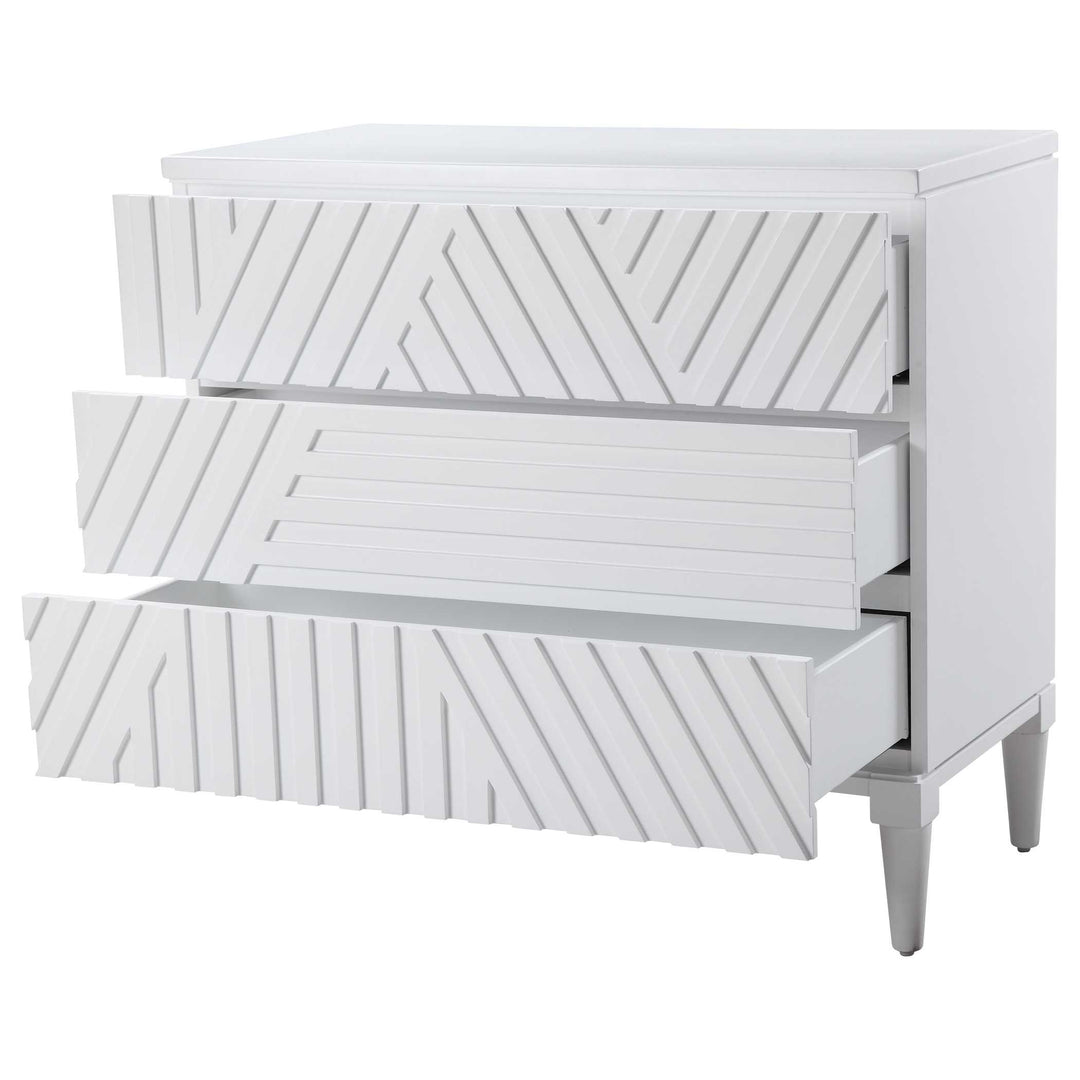American Home Furniture Uttermost Colby White Drawers