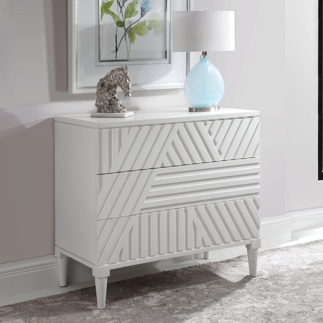 American Home Furniture Uttermost Colby White Drawers