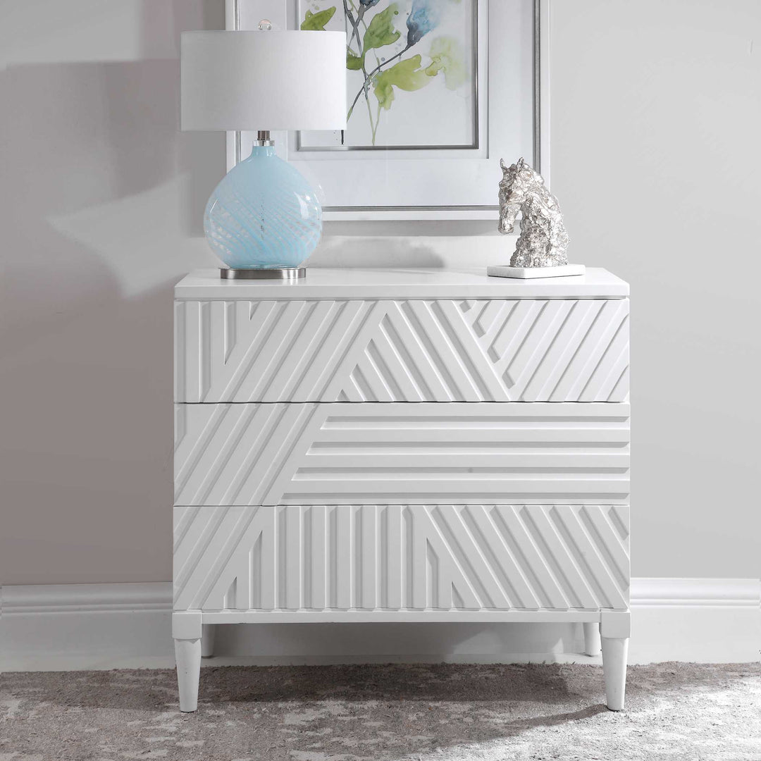 American Home Furniture Uttermost Colby White Drawers