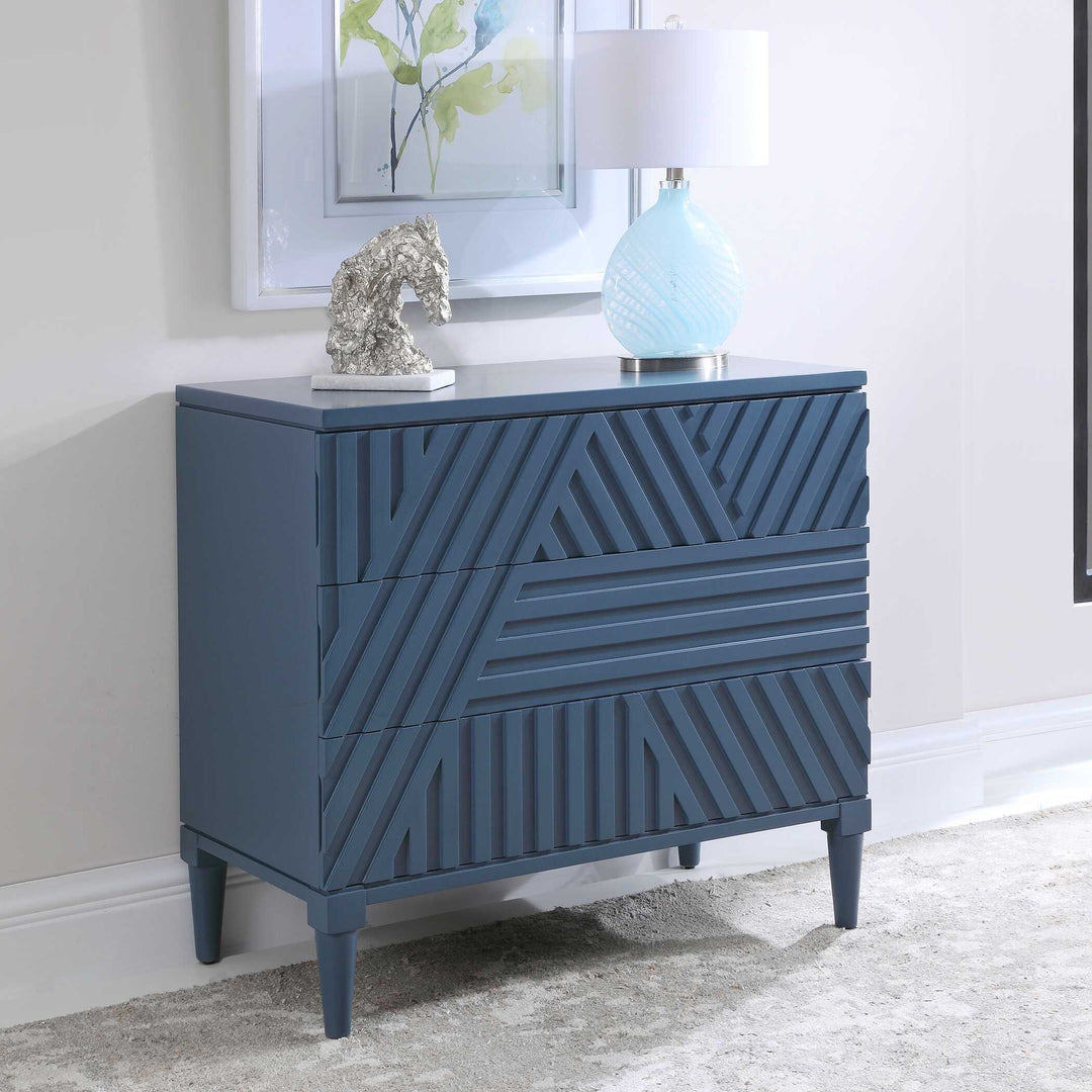 American Home Furniture Uttermost Colby Blue Drawers