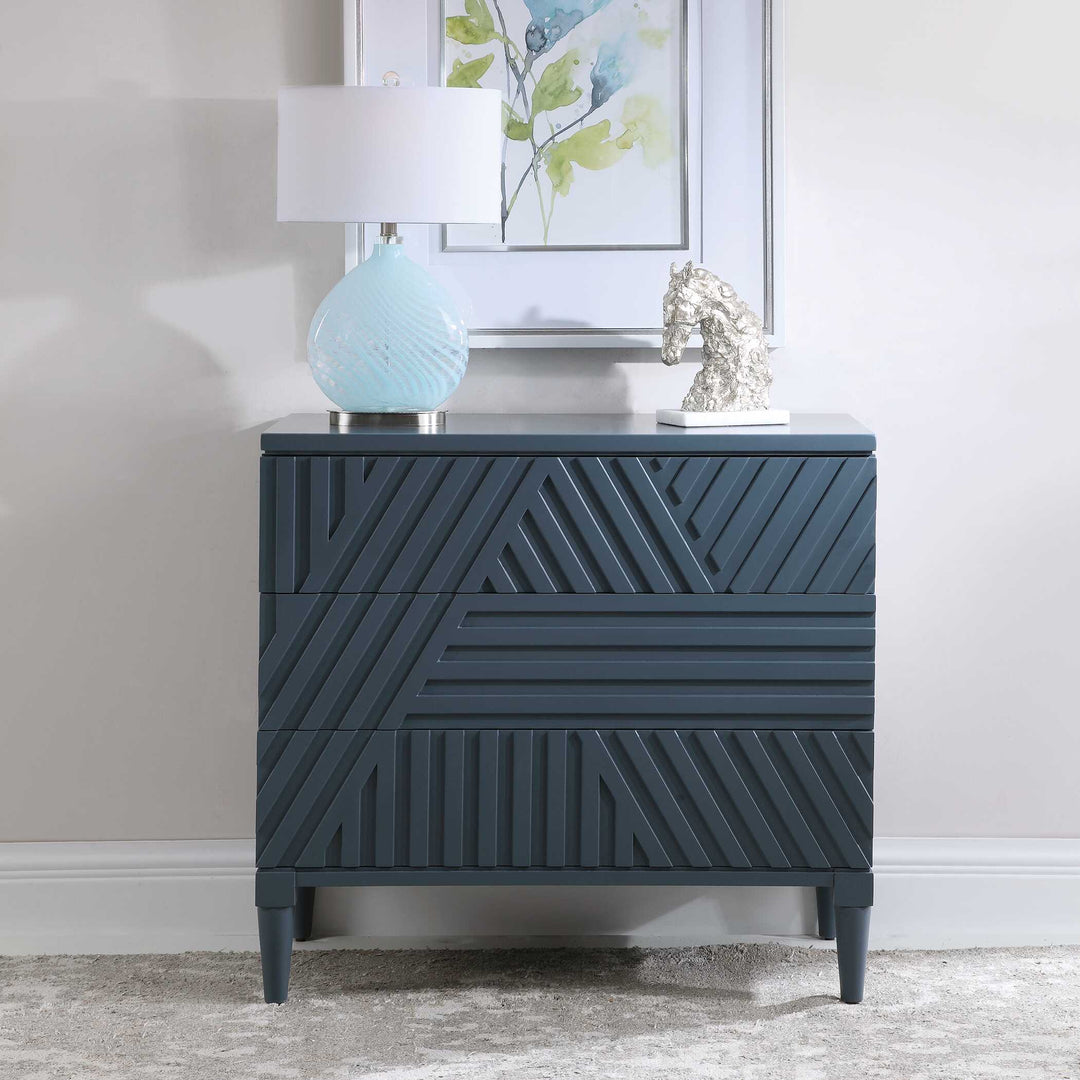 American Home Furniture Uttermost Colby Blue Drawers