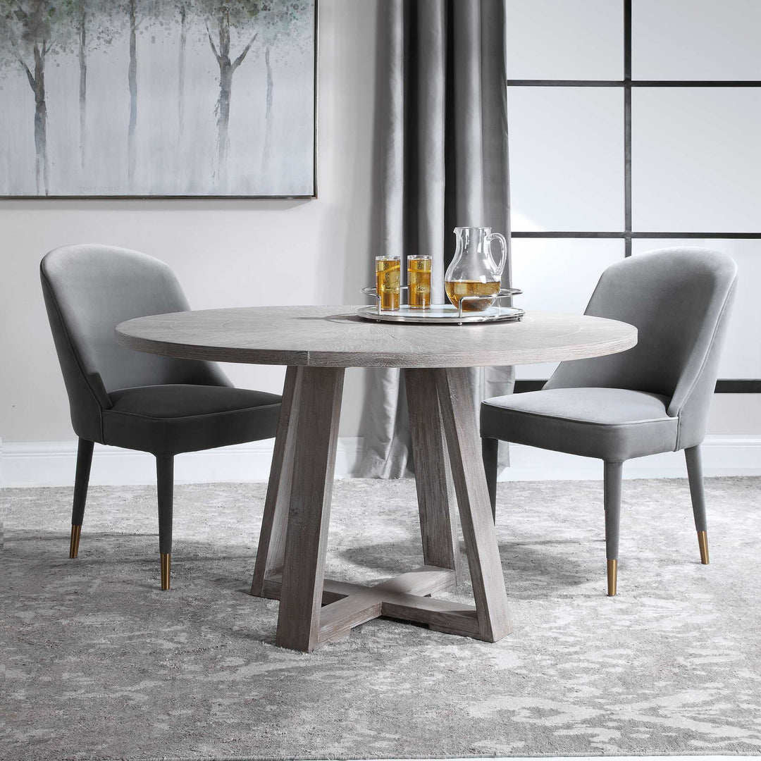 American Home Furniture Uttermost Gidran Gray Dining Table
