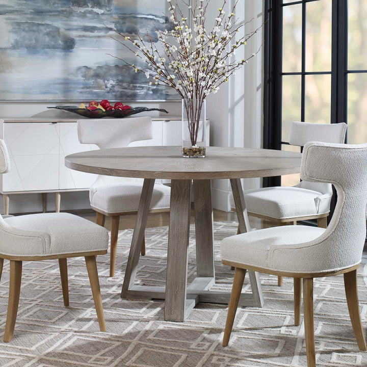 American Home Furniture Uttermost Gidran Gray Dining Table