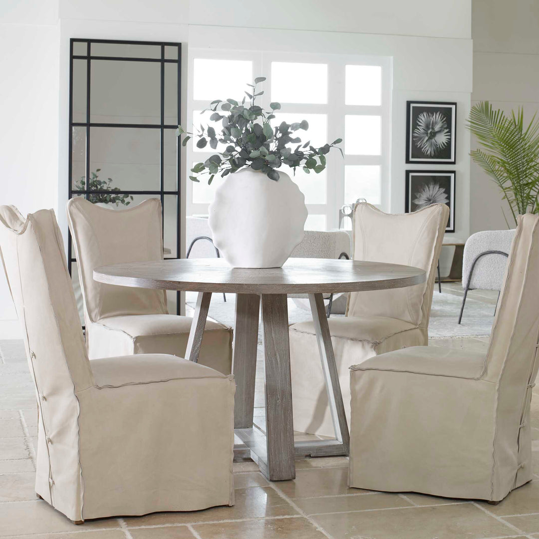 American Home Furniture Uttermost Gidran Gray Dining Table