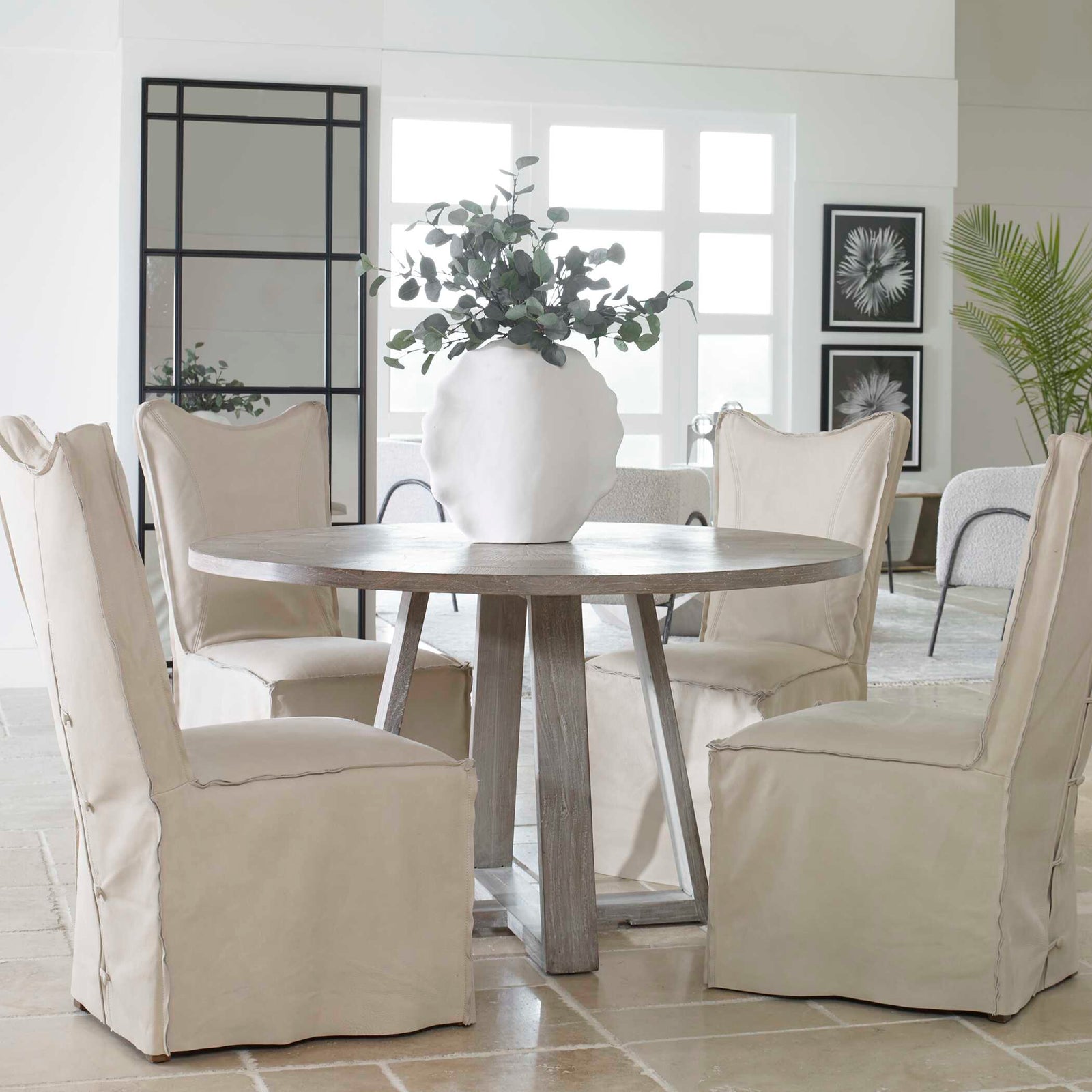 American Home Furniture Uttermost Gidran Gray Dining Table