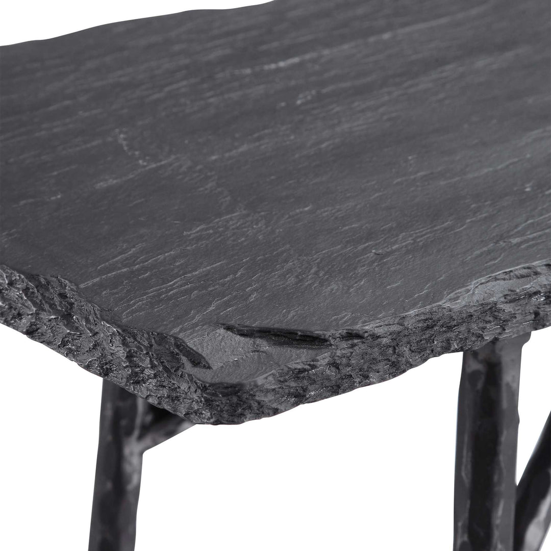 American Home Furniture Uttermost Kaduna Slate Console Table