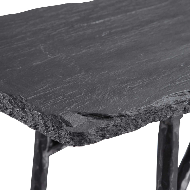 American Home Furniture Uttermost Kaduna Slate Console Table