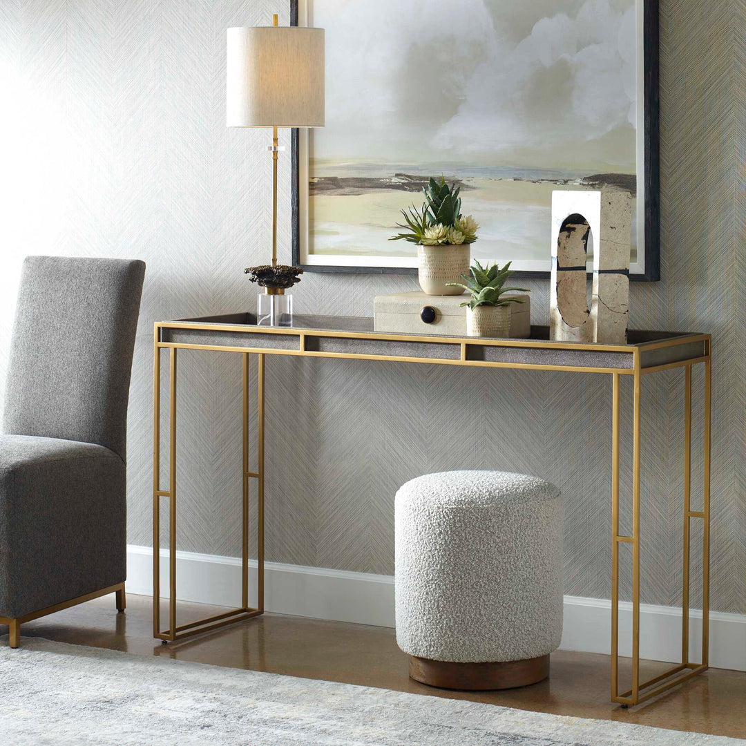 American Home Furniture Uttermost Cardew Modern Console Table