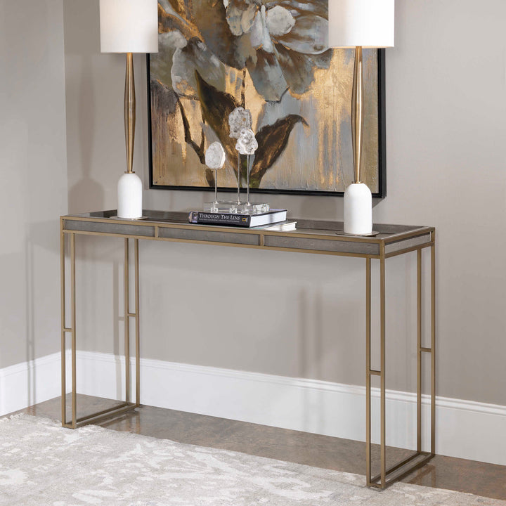 American Home Furniture Uttermost Cardew Modern Console Table