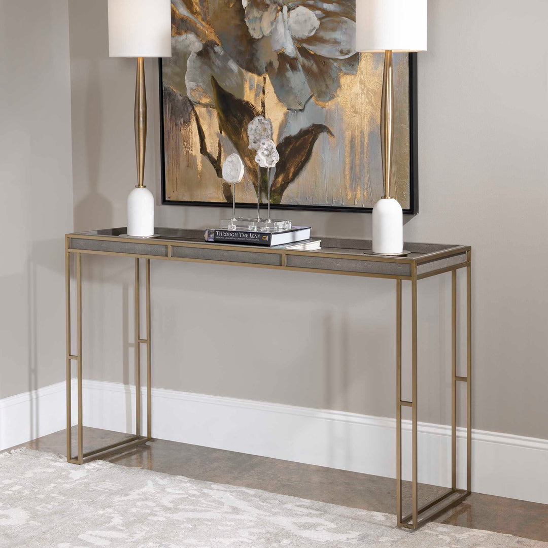American Home Furniture Uttermost Cardew Modern Console Table