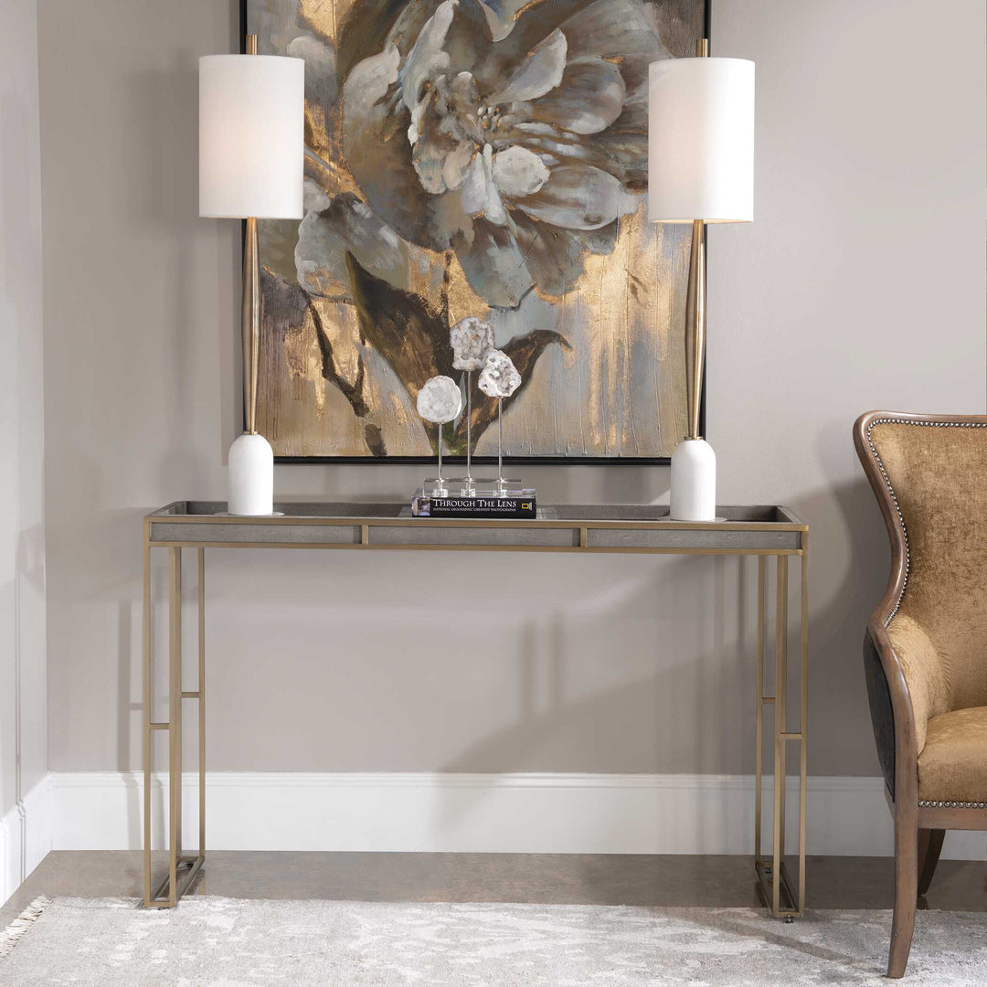 American Home Furniture Uttermost Cardew Modern Console Table