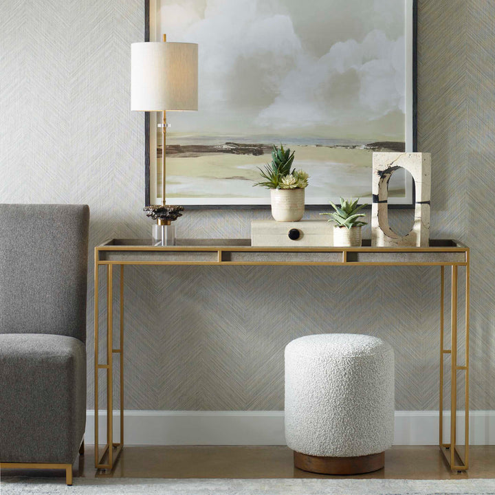 American Home Furniture Uttermost Cardew Modern Console Table