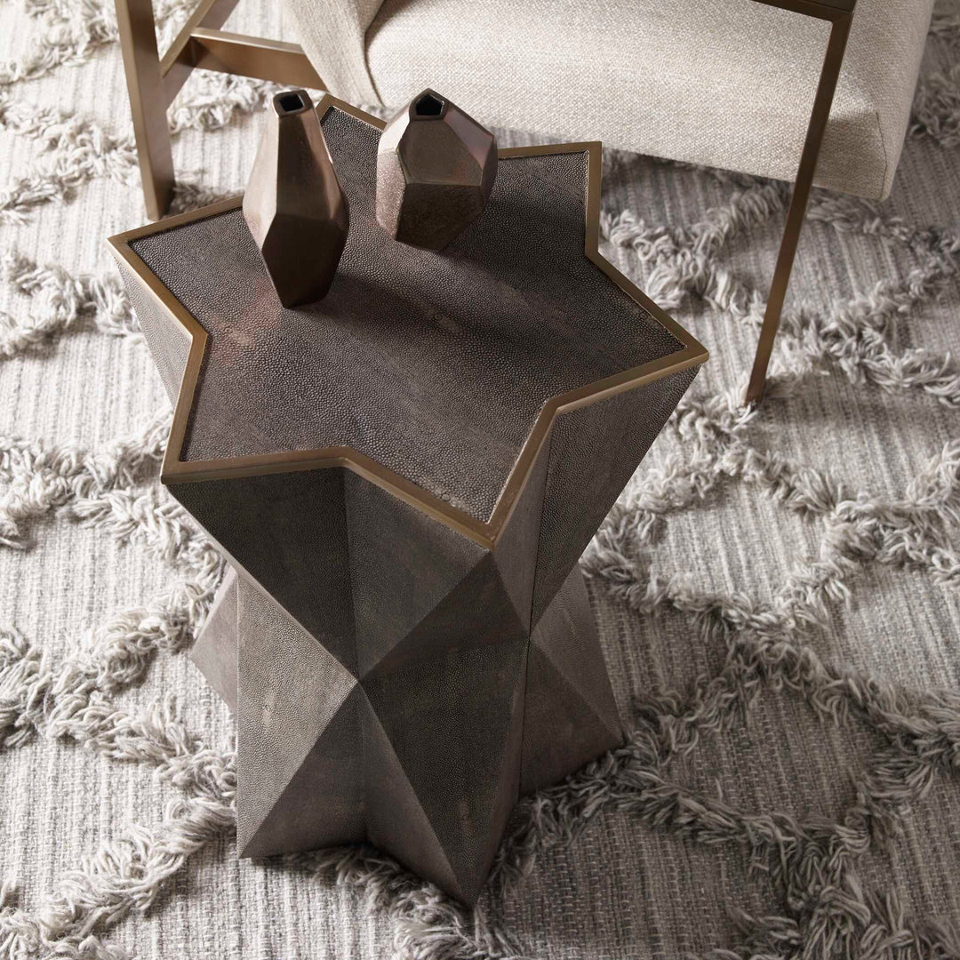 American Home Furniture Uttermost Capella Gray Accent Table