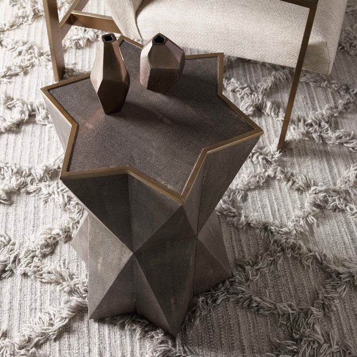 American Home Furniture Uttermost Capella Gray Accent Table