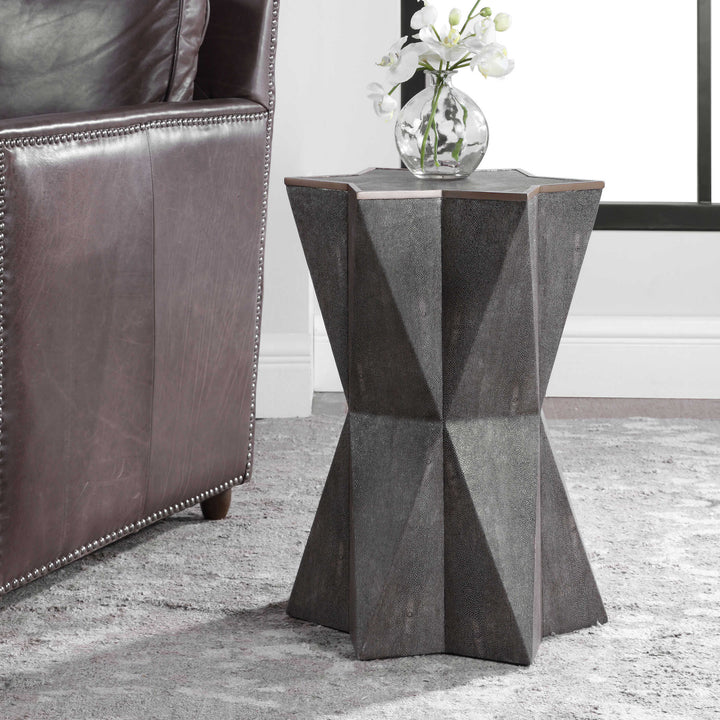 American Home Furniture Uttermost Capella Gray Accent Table