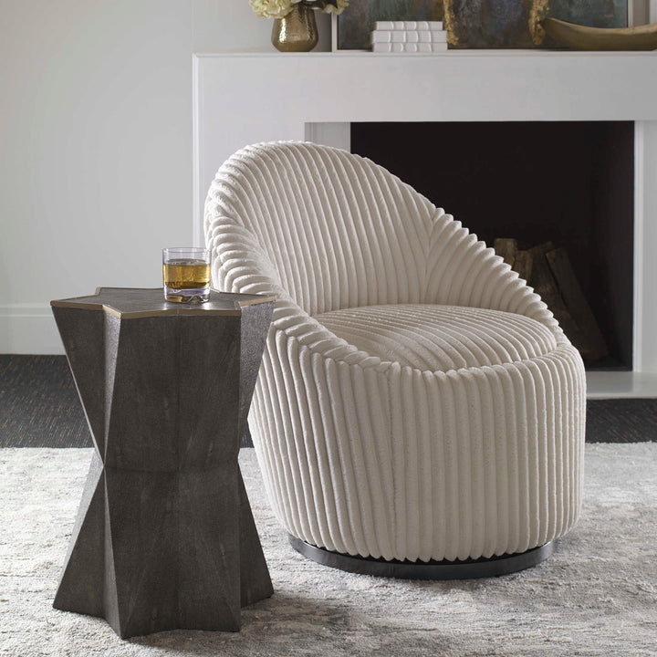 American Home Furniture Uttermost Capella Gray Accent Table