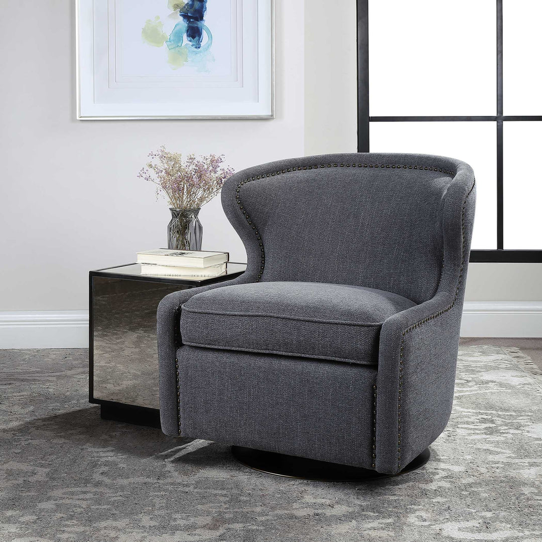 American Home Furniture Uttermost Biscay Swivel Chair
