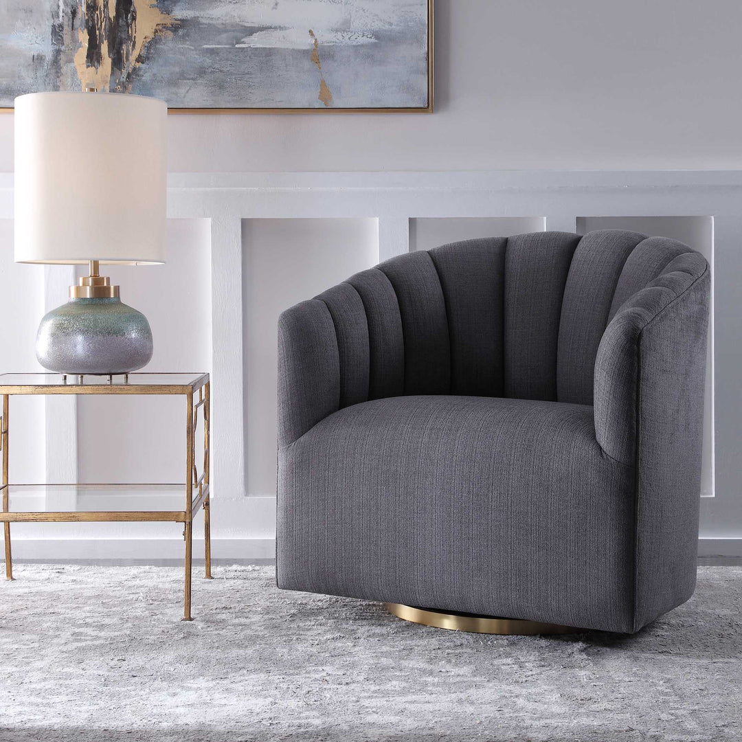 American Home Furniture Uttermost Cuthbert Modern Swivel Chair