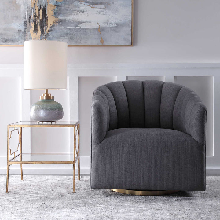 American Home Furniture Uttermost Cuthbert Modern Swivel Chair