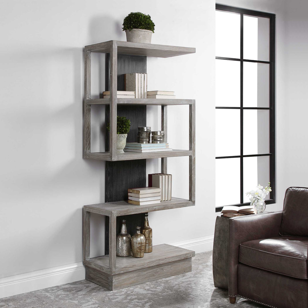 American Home Furniture Uttermost Nicasia Modern Etagere
