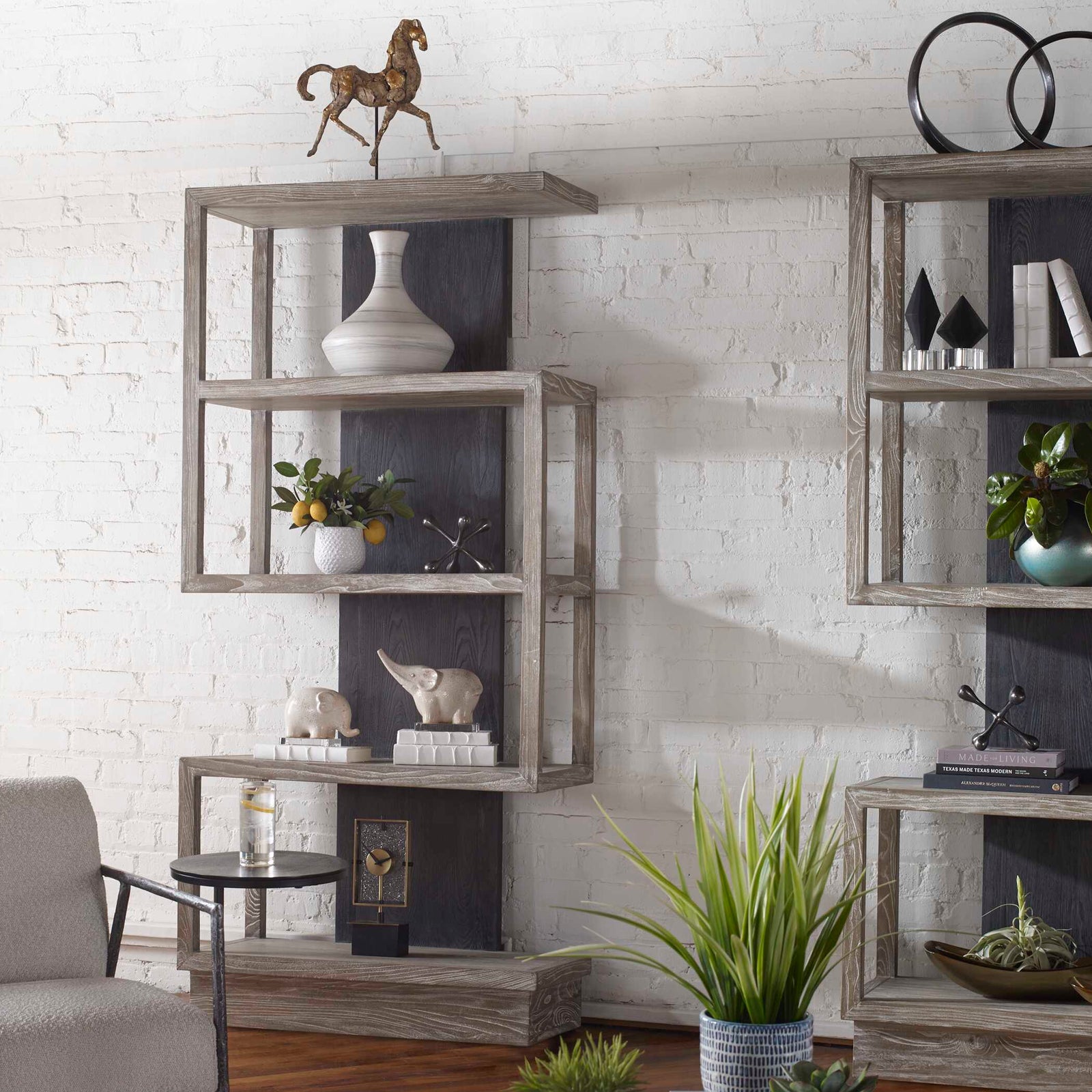 American Home Furniture Uttermost Nicasia Modern Etagere