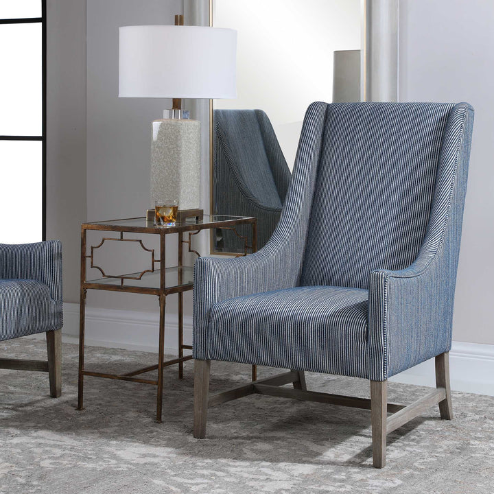 American Home Furniture Uttermost Galiot Wingback Accent Chair
