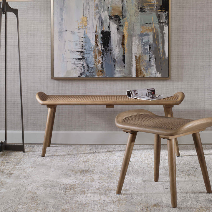 American Home Furniture Uttermost Arne Scandinavian Small Bench