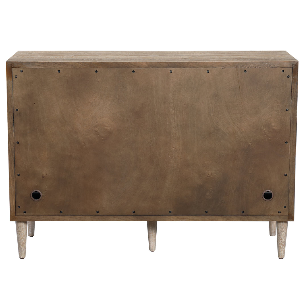 American Home Furniture Uttermost Dani 4 Door White Cabinet