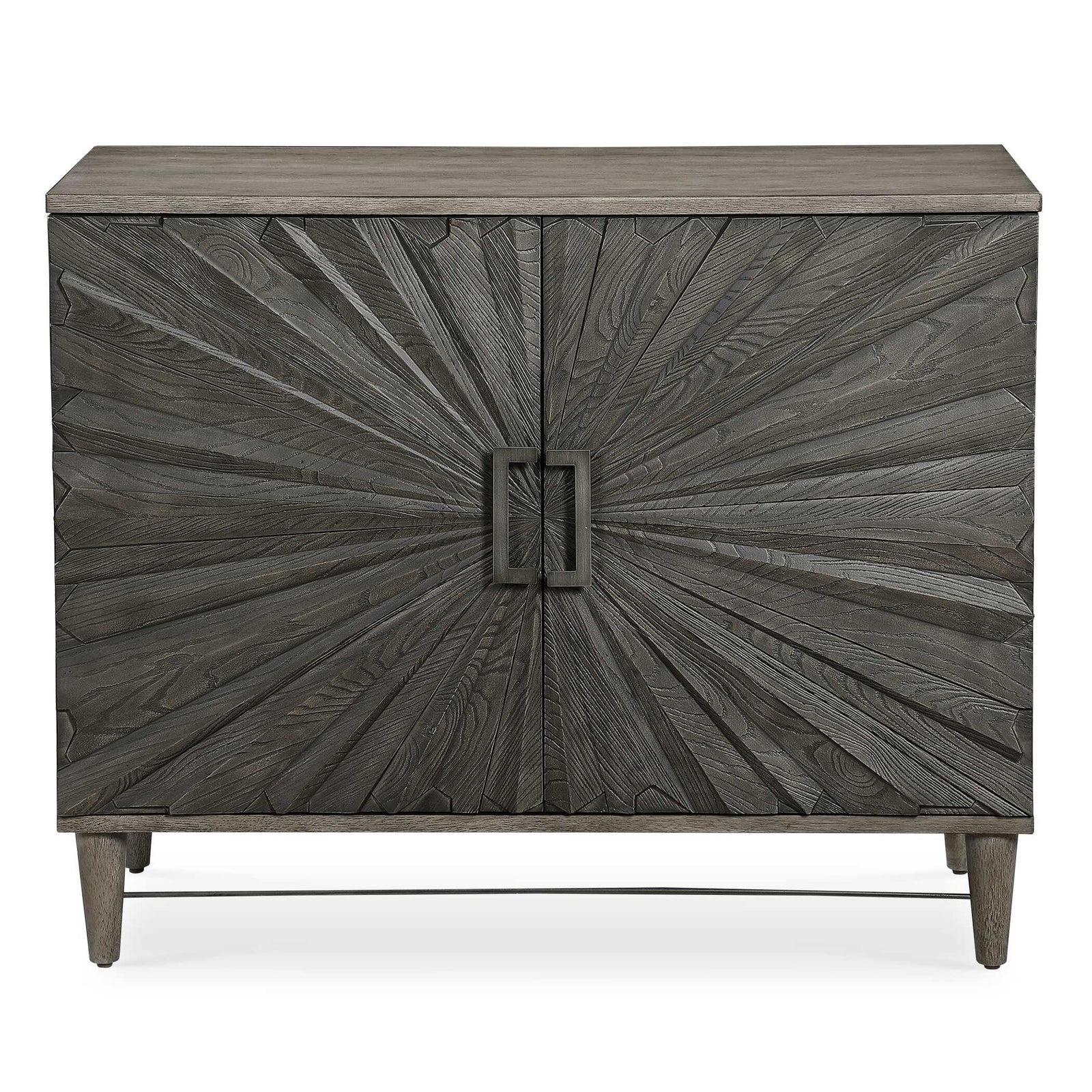 American Home Furniture Uttermost Shield Gray Oak 2 Door Cabinet