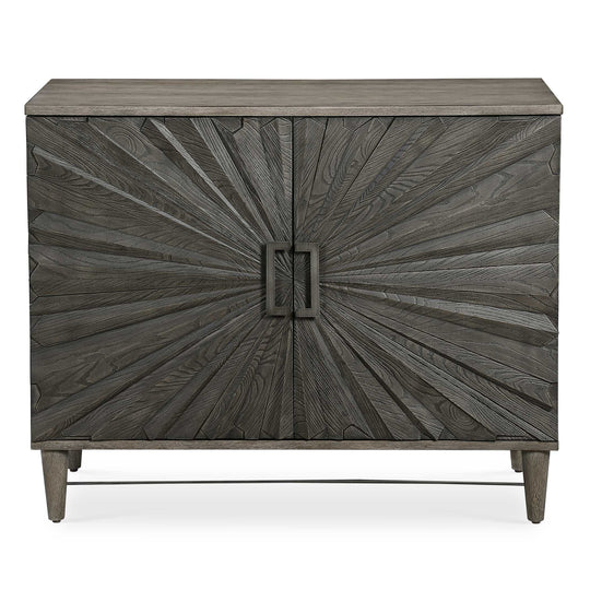 American Home Furniture Uttermost Shield Gray Oak 2 Door Cabinet