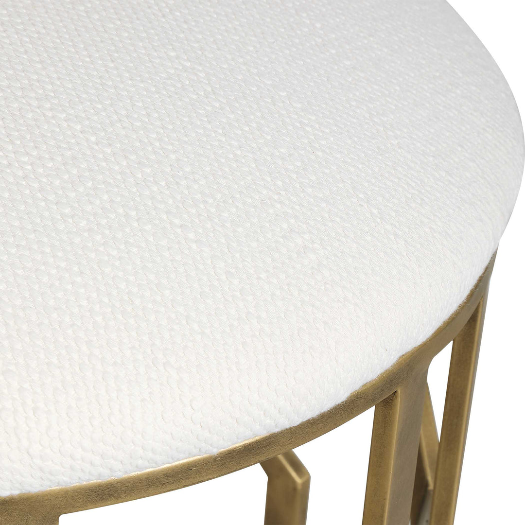 American Home Furniture Uttermost Trellis Geometric Accent Stool