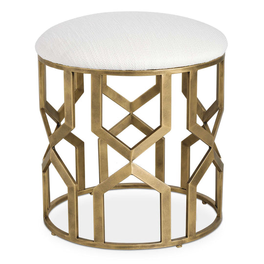 American Home Furniture Uttermost Trellis Geometric Accent Stool