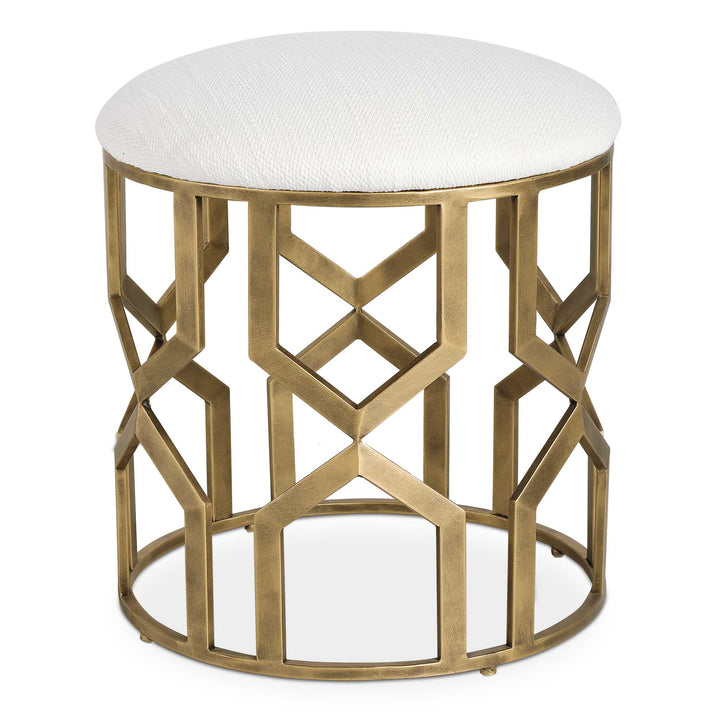 American Home Furniture Uttermost Trellis Geometric Accent Stool