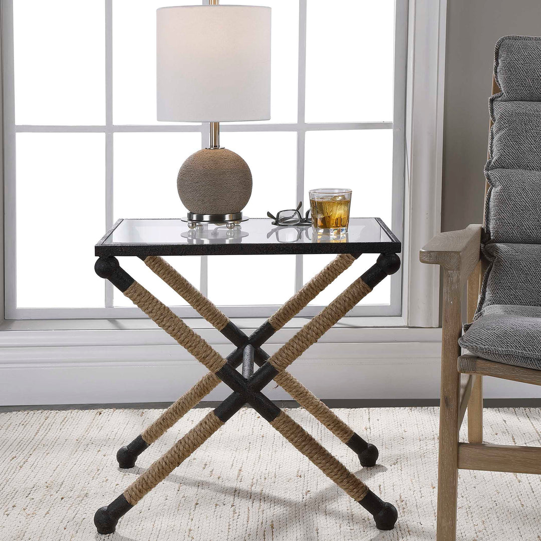 American Home Furniture Uttermost Braddock Coastal Accent Table