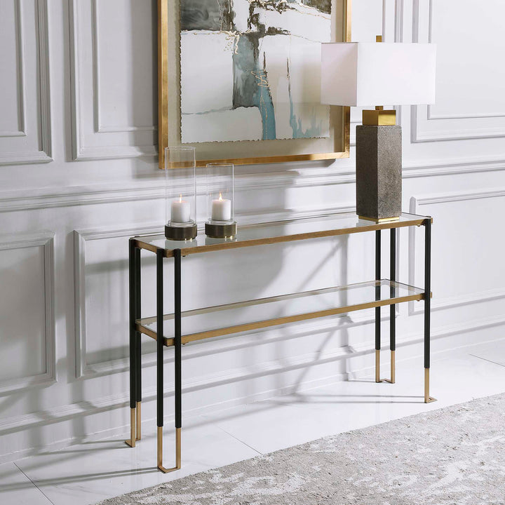 American Home Furniture Uttermost Kentmore Modern Console Table