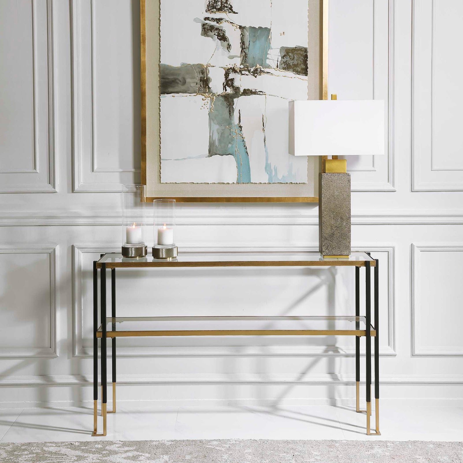 American Home Furniture Uttermost Kentmore Modern Console Table
