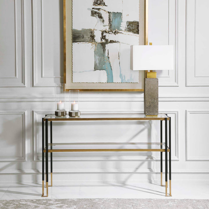 American Home Furniture Uttermost Kentmore Modern Console Table