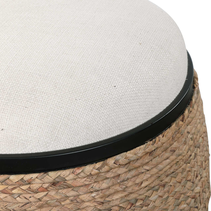 American Home Furniture Uttermost Island Straw Accent Stool