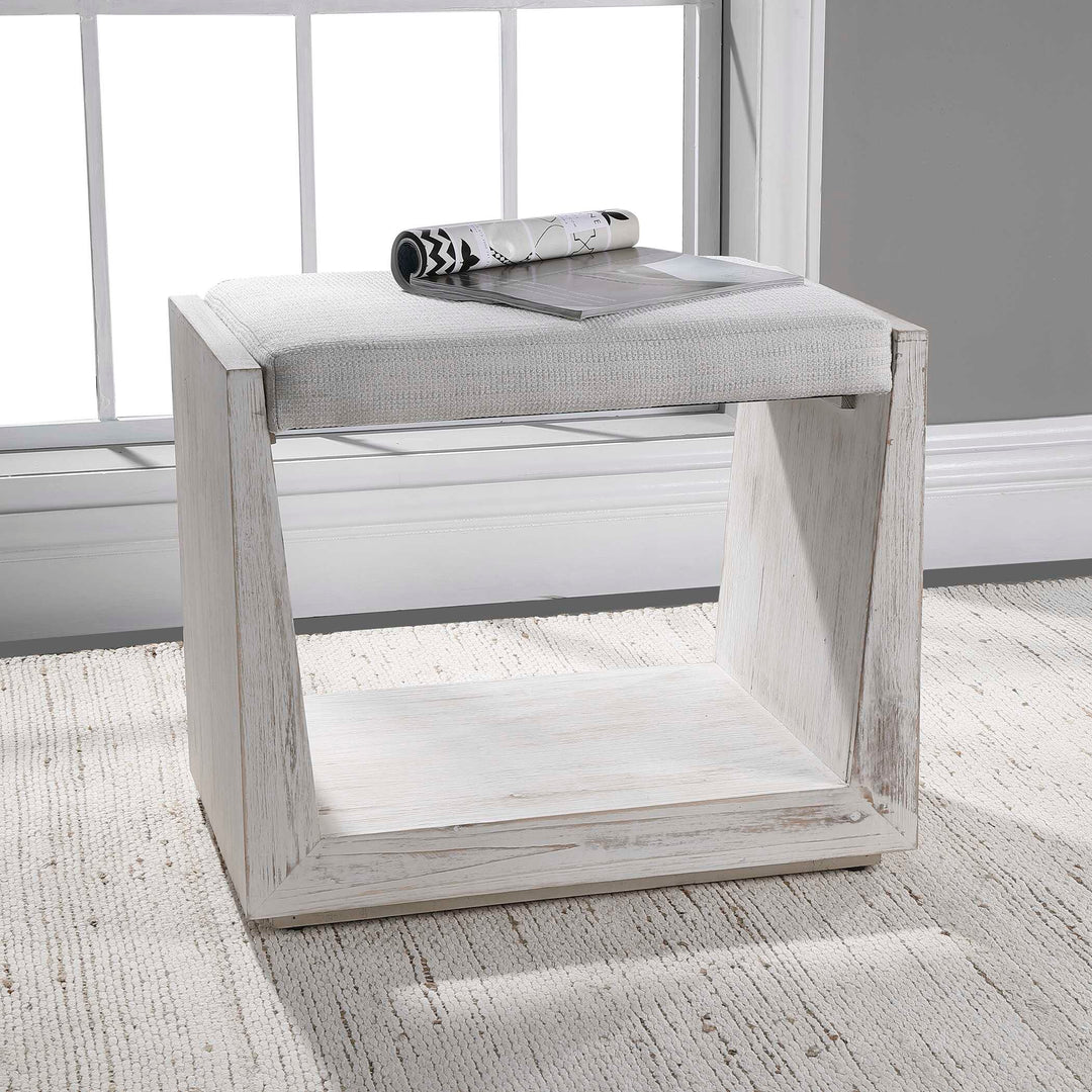 American Home Furniture Uttermost Cabana White Small Bench