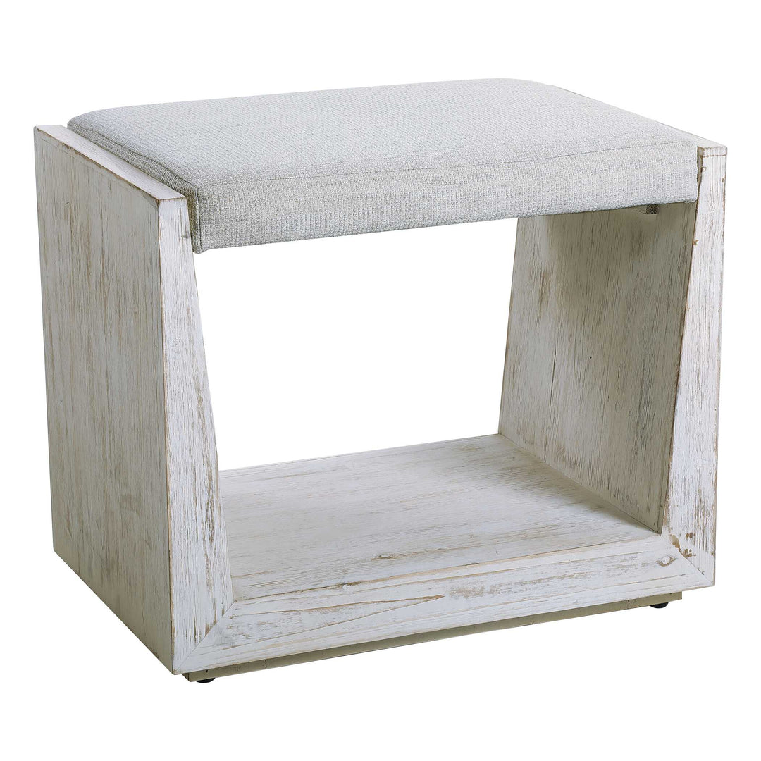 American Home Furniture Uttermost Cabana White Small Bench