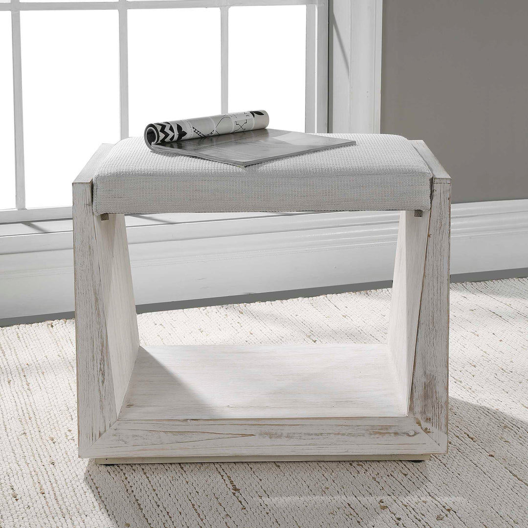 American Home Furniture Uttermost Cabana White Small Bench