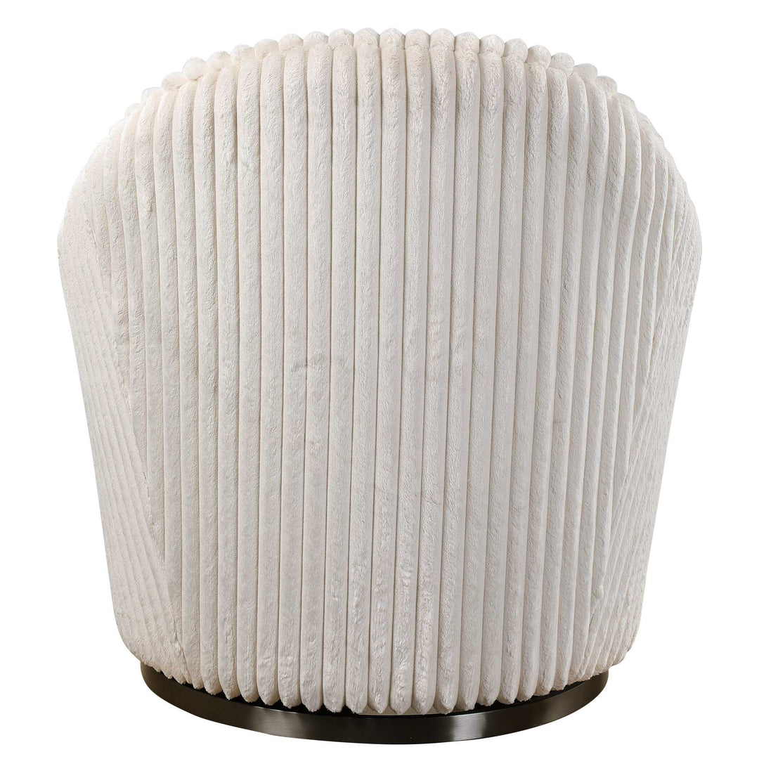 American Home Furniture Uttermost Crue White Swivel Chair
