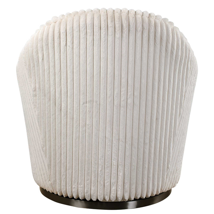 American Home Furniture Uttermost Crue White Swivel Chair