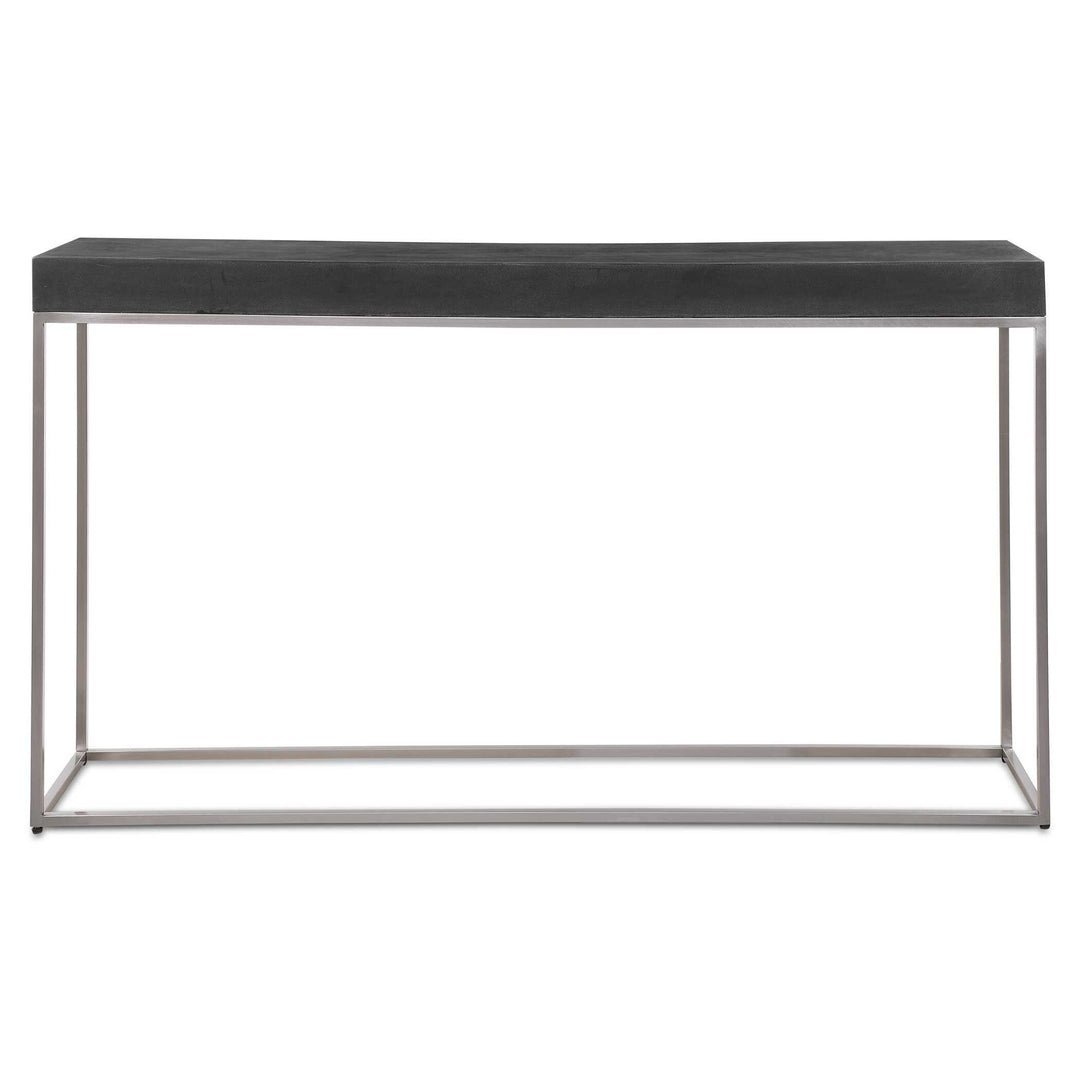 American Home Furniture Uttermost Jase Black Concrete Console Table