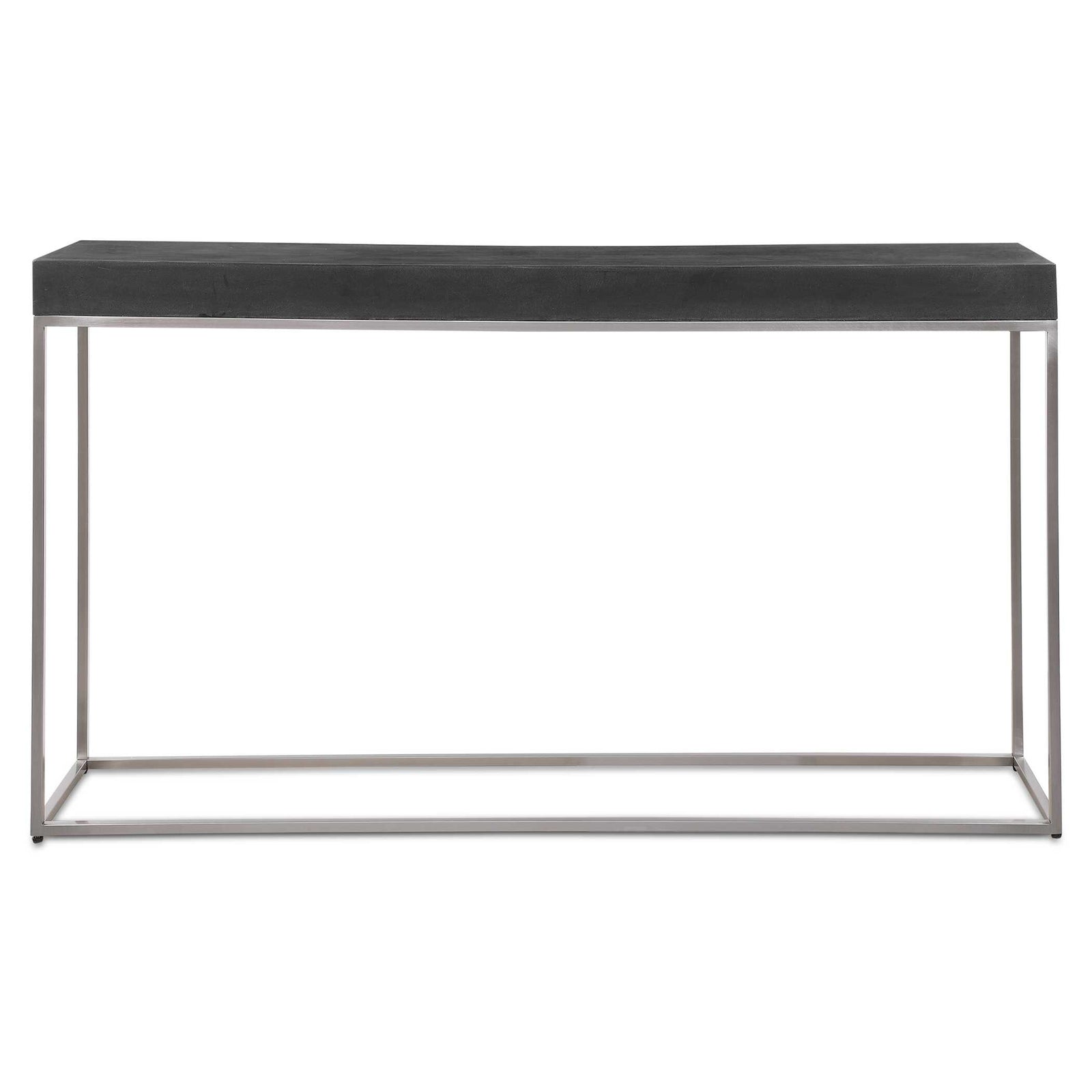 American Home Furniture Uttermost Jase Black Concrete Console Table