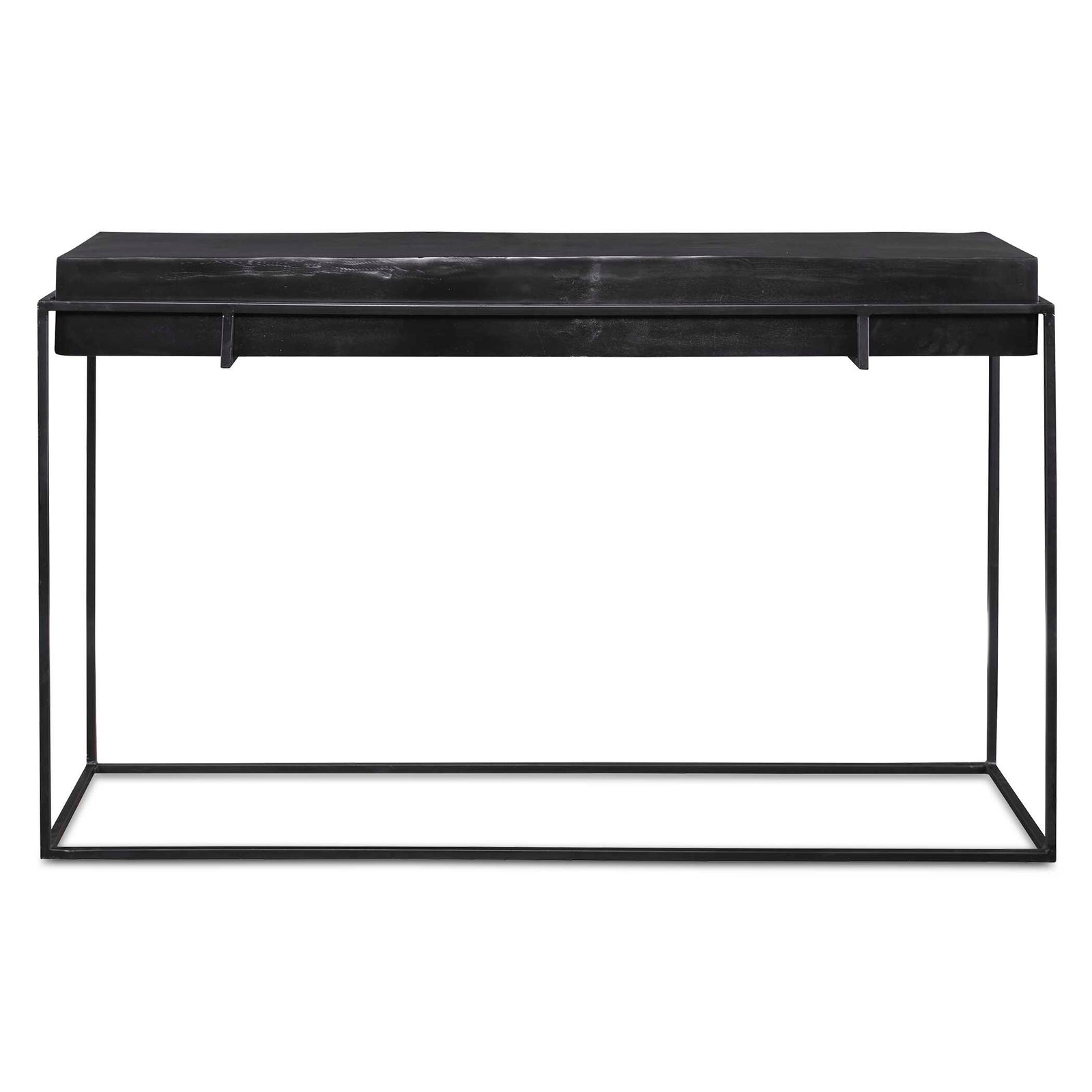 American Home Furniture Uttermost Telone Modern Black Console Table